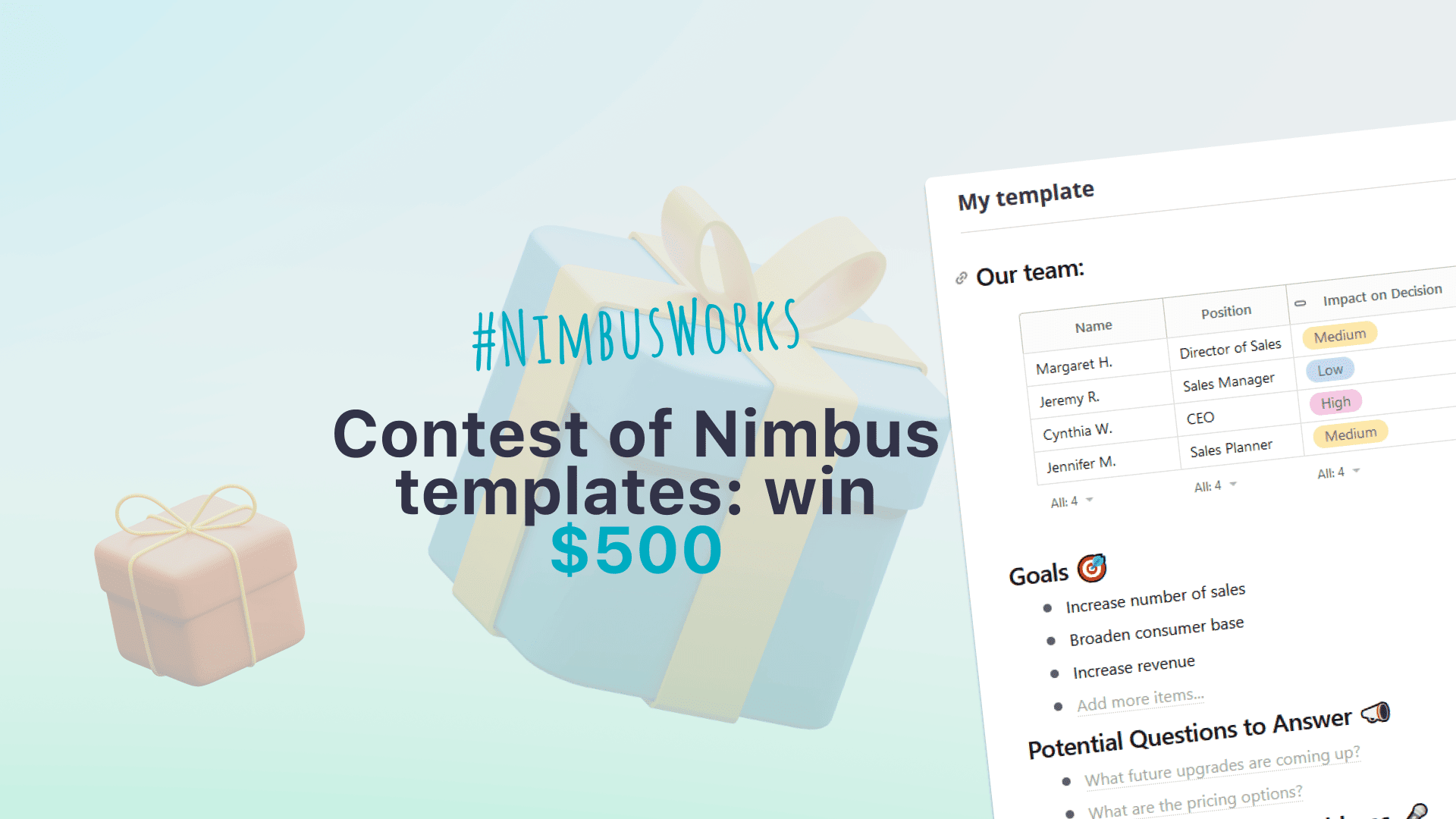 Contest of Nimbus templates