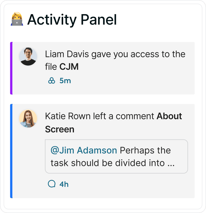 Activity Panel